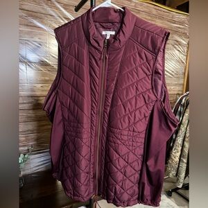 Maurices Maroon Quilted Vest